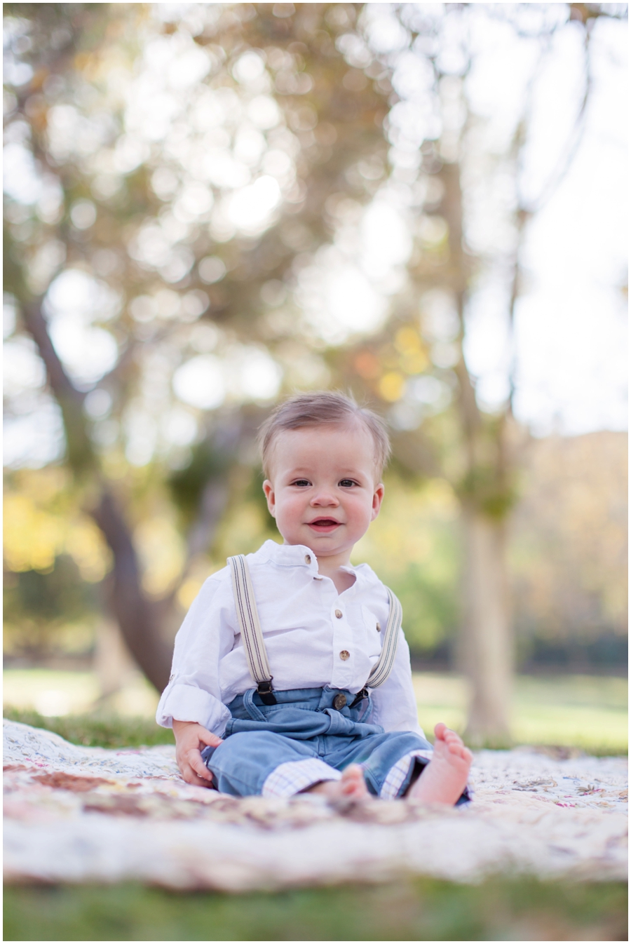 Declan’s 8 Month Old Portraits at the Park | Just Maggie Photography